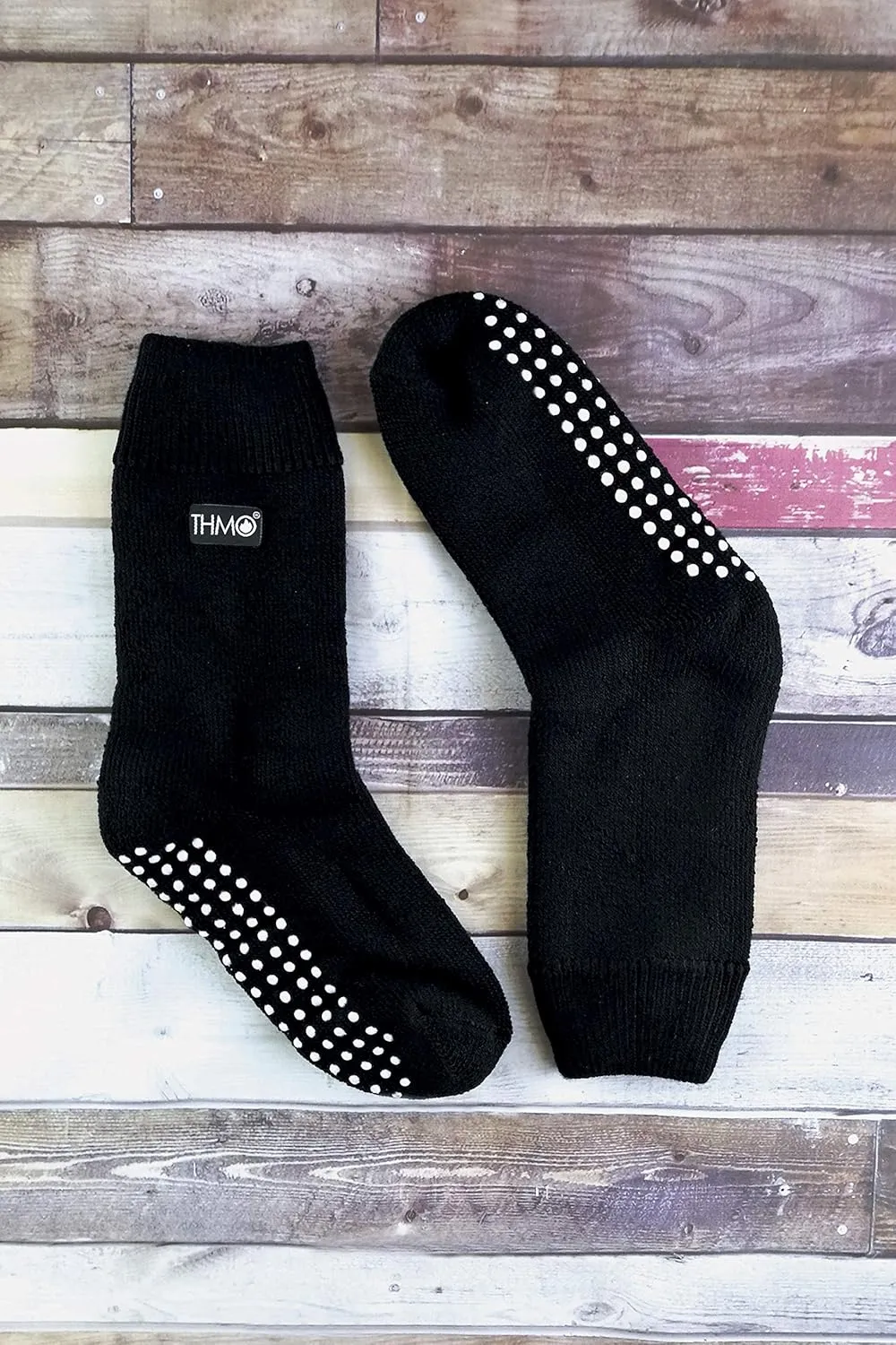 THMO - Womens Indoor Non Skid Thick Winter Thermal Slipper Socks with Grippers