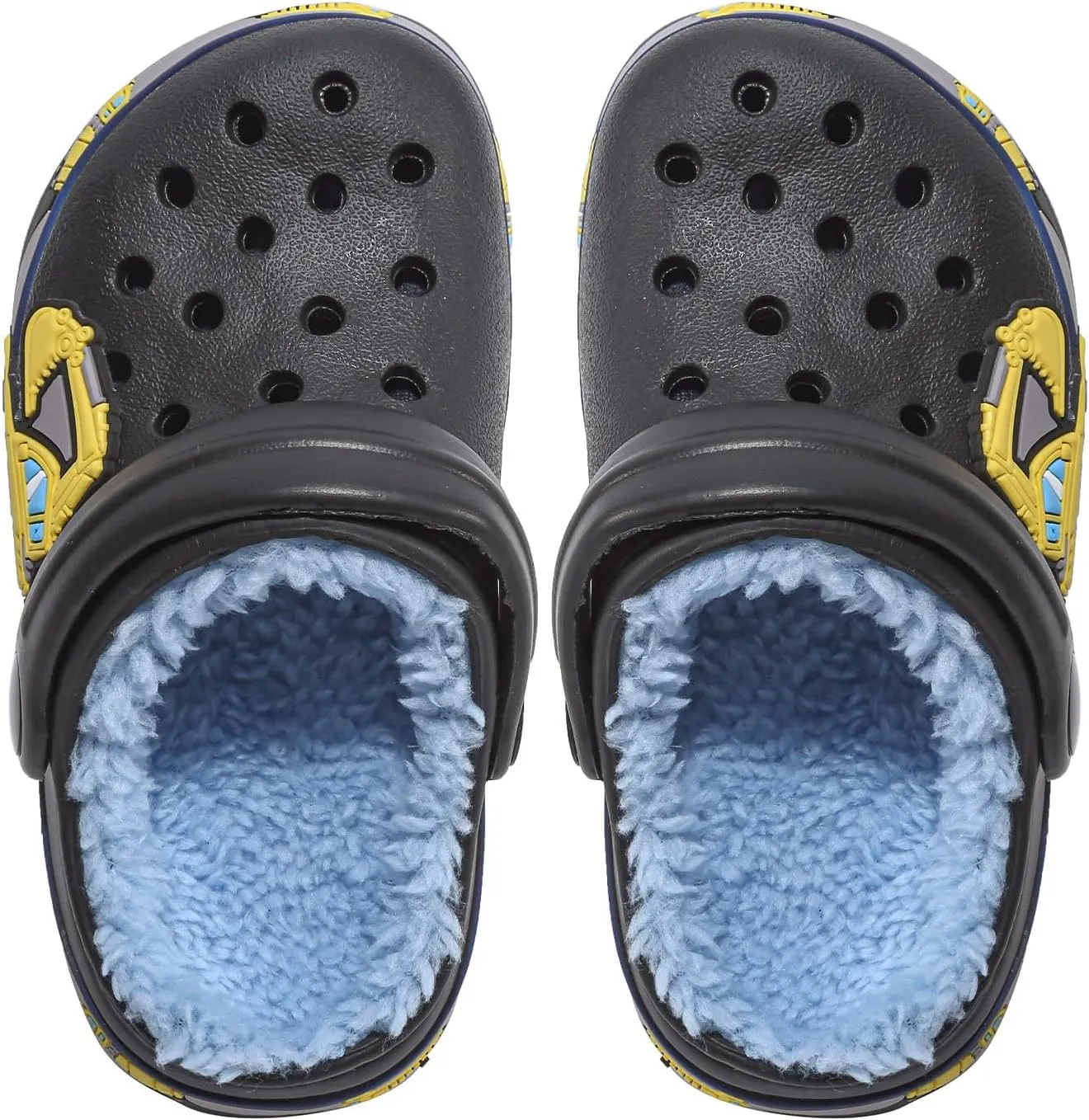 Toddler Lined Clog Slippers Winter Garden Sandals Kids House Shoes Warm Slip On Sneakers Cartoon Slides for Boys and Girls