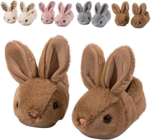 Toddler Rabbit Winter Slippers - Soft Plush Indoor Bunny Slippers for Girls & Boys