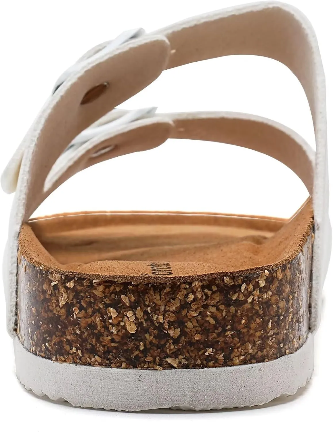 Torotto Womens Slides with Cork Footbed Open Toe Adjustable Webbing Flat Sandals for Walking | Beach | Indoor