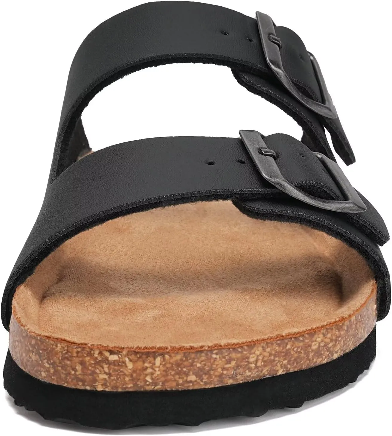 Torotto Womens Slides with Cork Footbed Open Toe Adjustable Webbing Flat Sandals for Walking | Beach | Indoor
