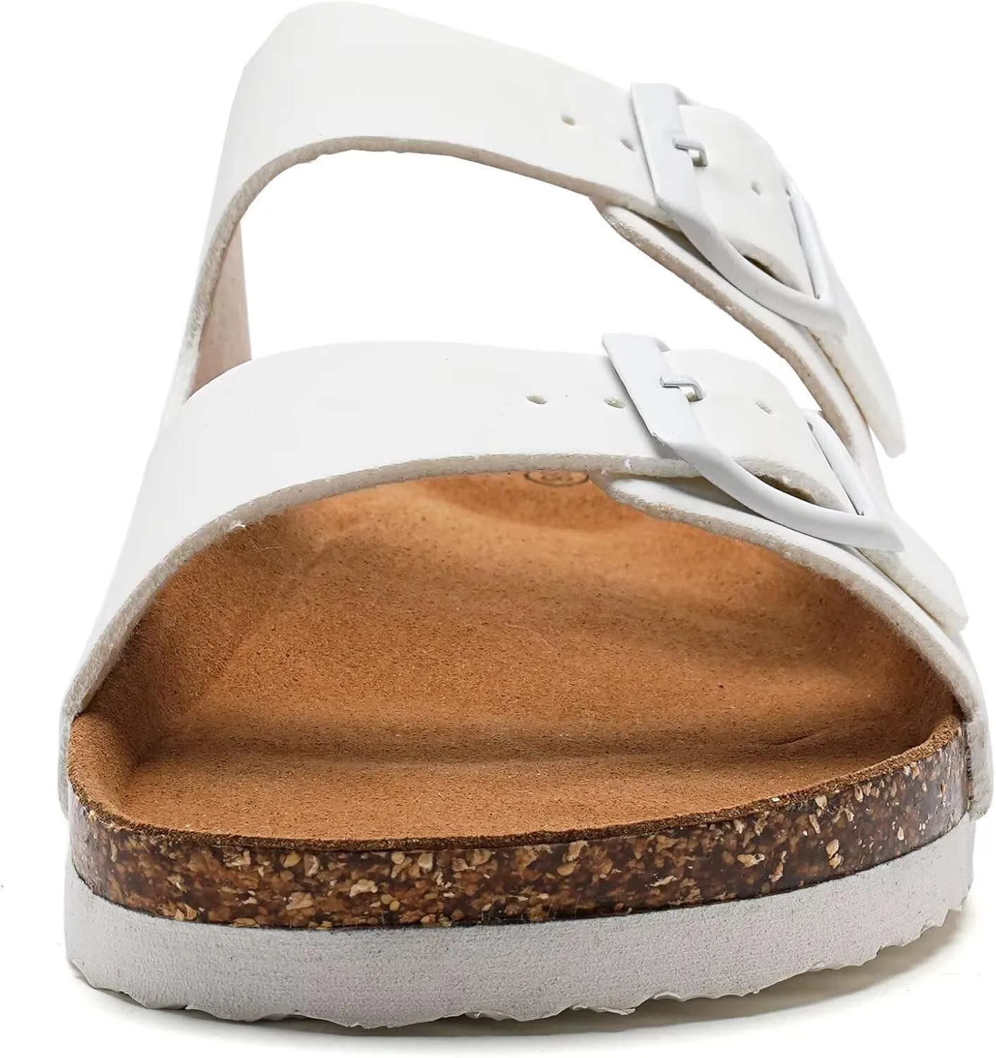 Torotto Womens Slides with Cork Footbed Open Toe Adjustable Webbing Flat Sandals for Walking | Beach | Indoor