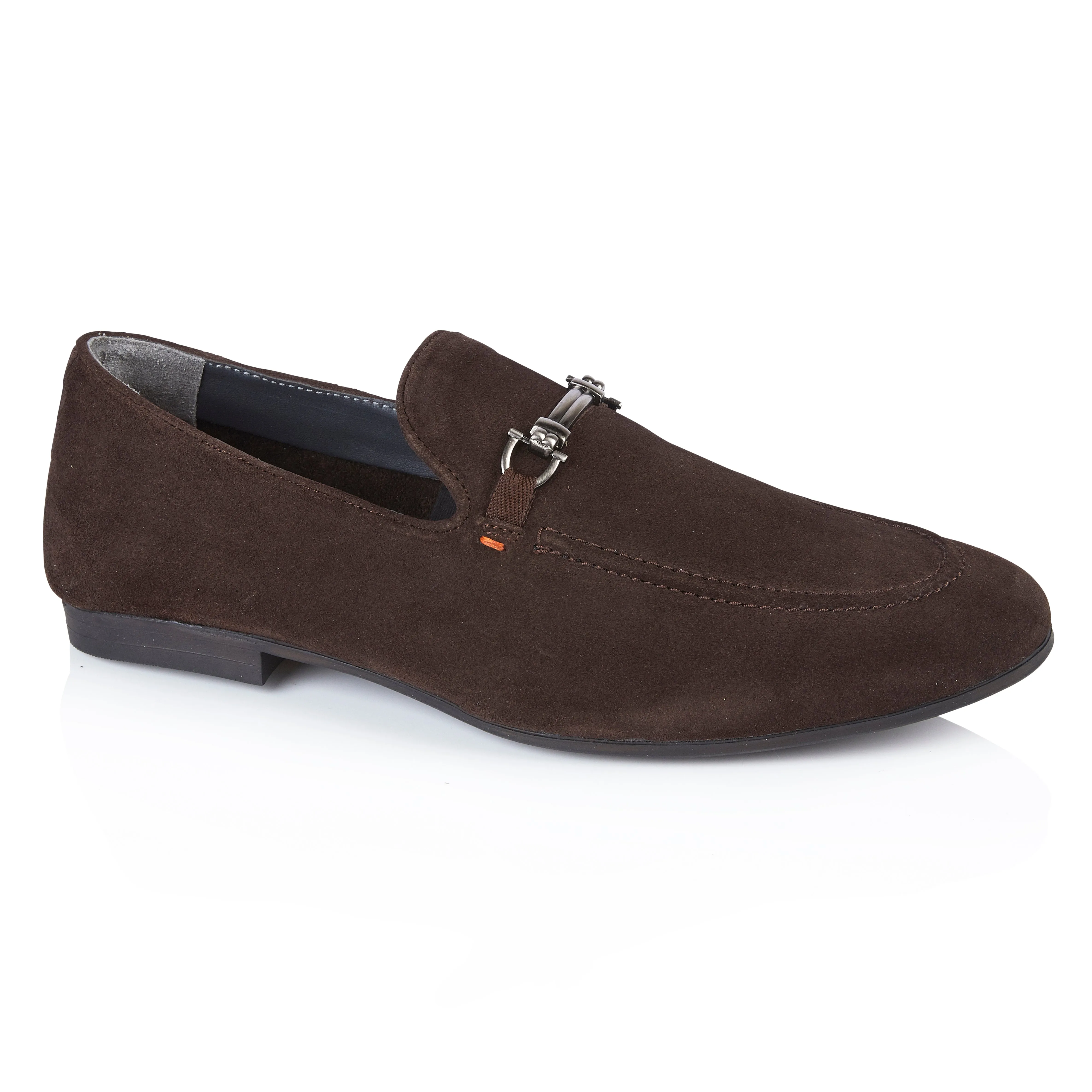 Tottenham Smart Formal Suede Leather Loafers - Brown