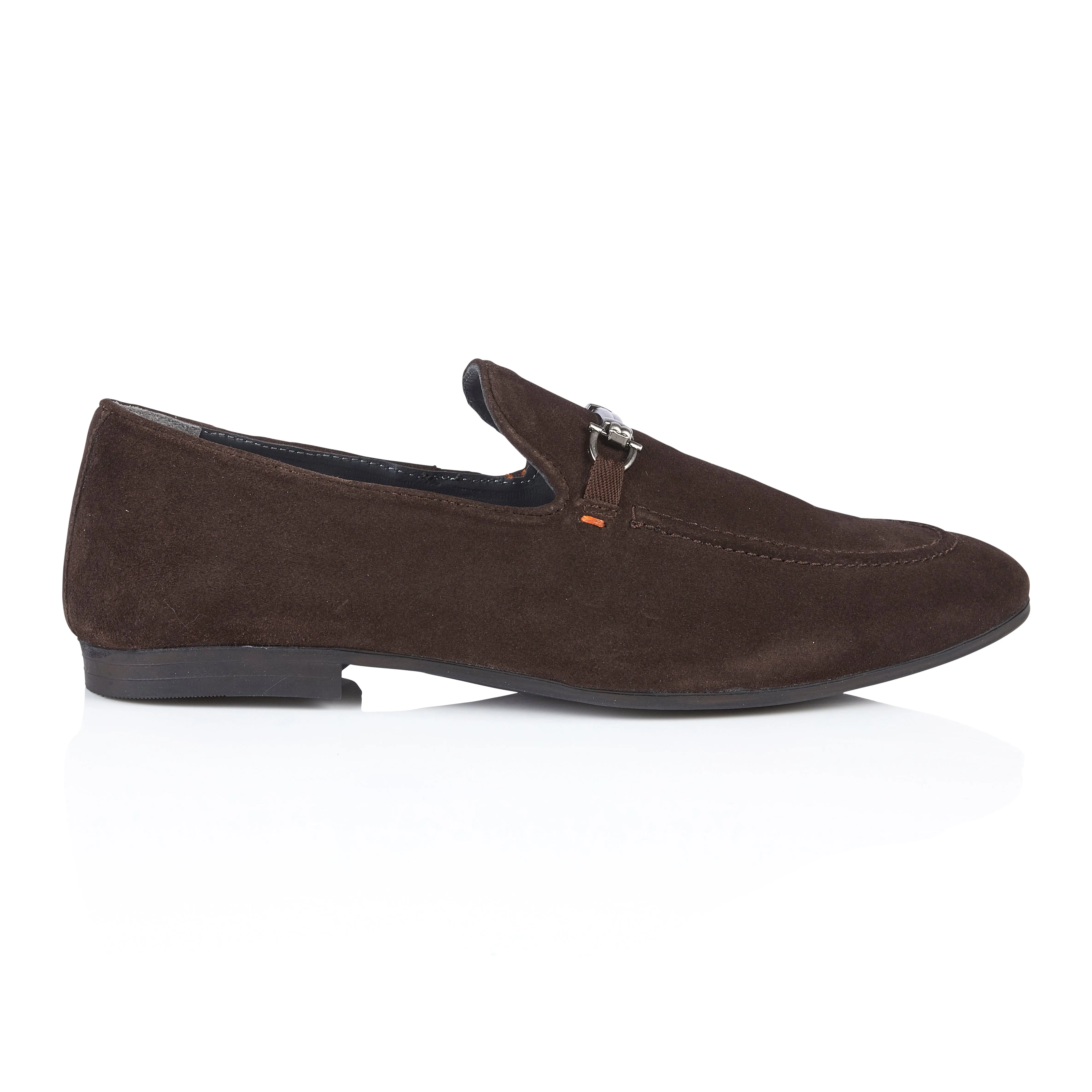Tottenham Smart Formal Suede Leather Loafers - Brown