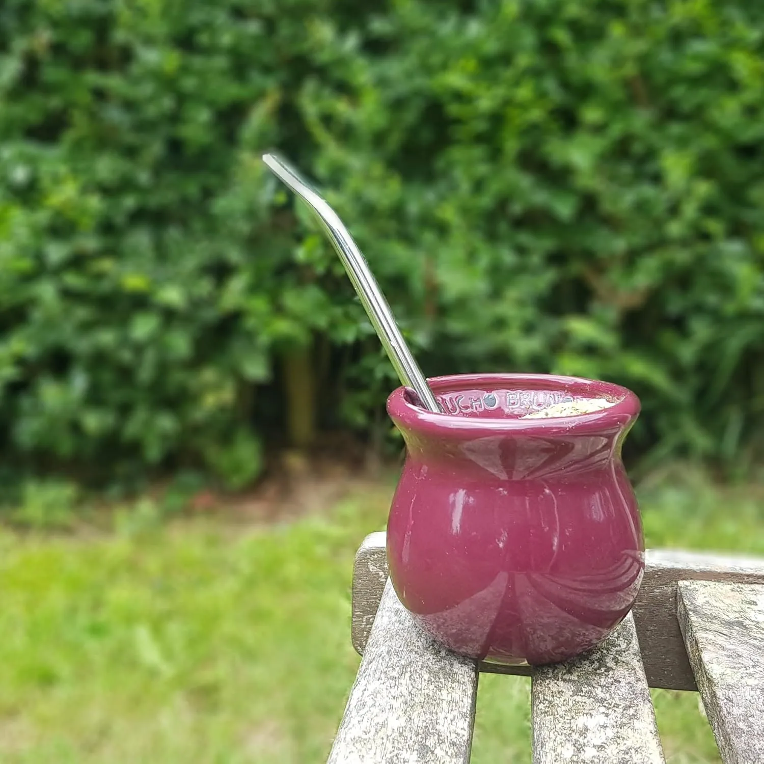 Traditional Shaped Ceramic Yerba Mate Cup - Reusable and Easy Cleaning - for Home and Travel Use