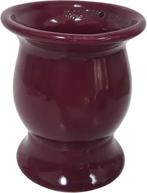 Traditional Shaped Ceramic Yerba Mate Cup - Reusable and Easy Cleaning - for Home and Travel Use