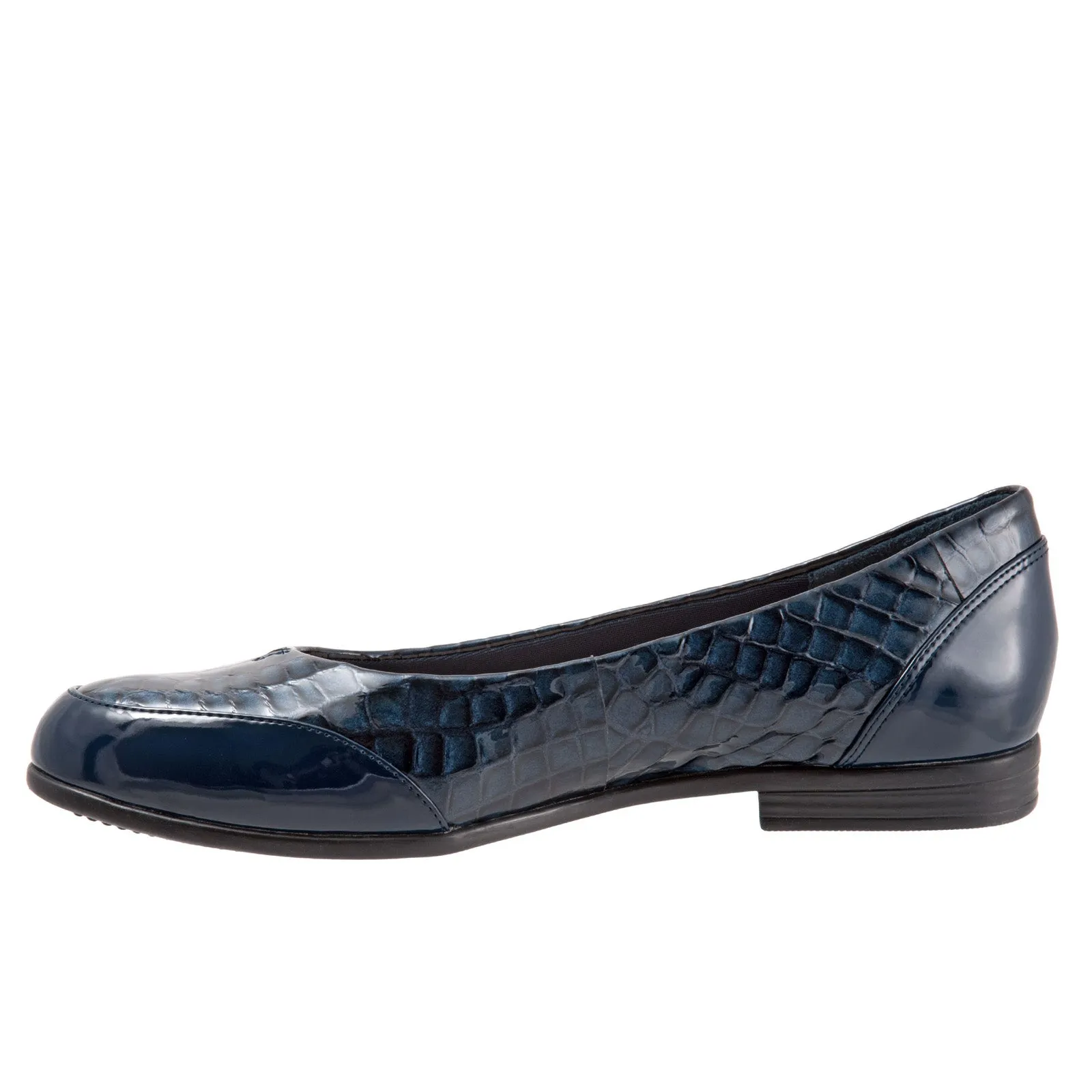 Trotters Arnello T1751-408 Womens Blue Narrow Leather Loafer Flats Shoes