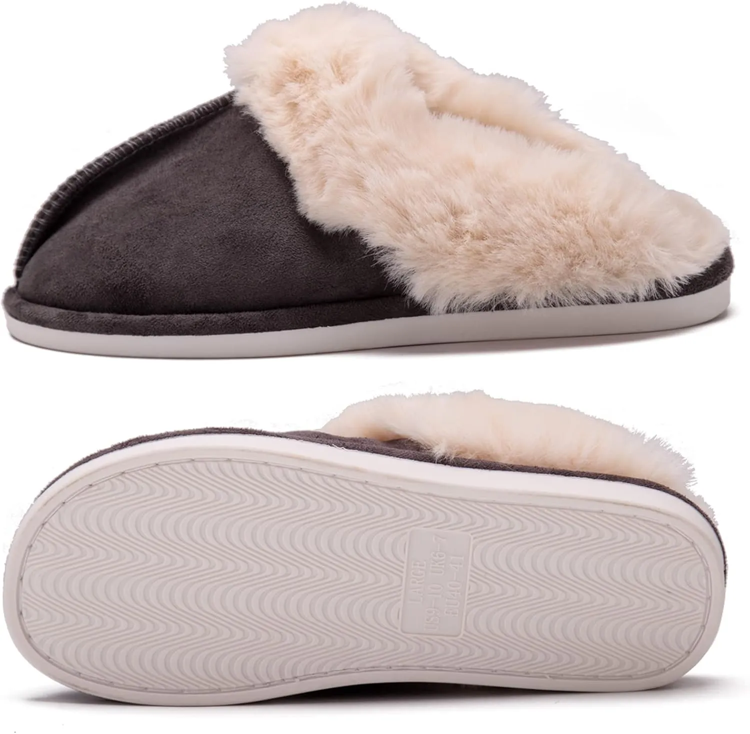 Unisex Men's and Women's Slipper Fluffy Soft Warm House Slippers Cozy Plush for Indoor Outdoor Winter Bedroom Shoes