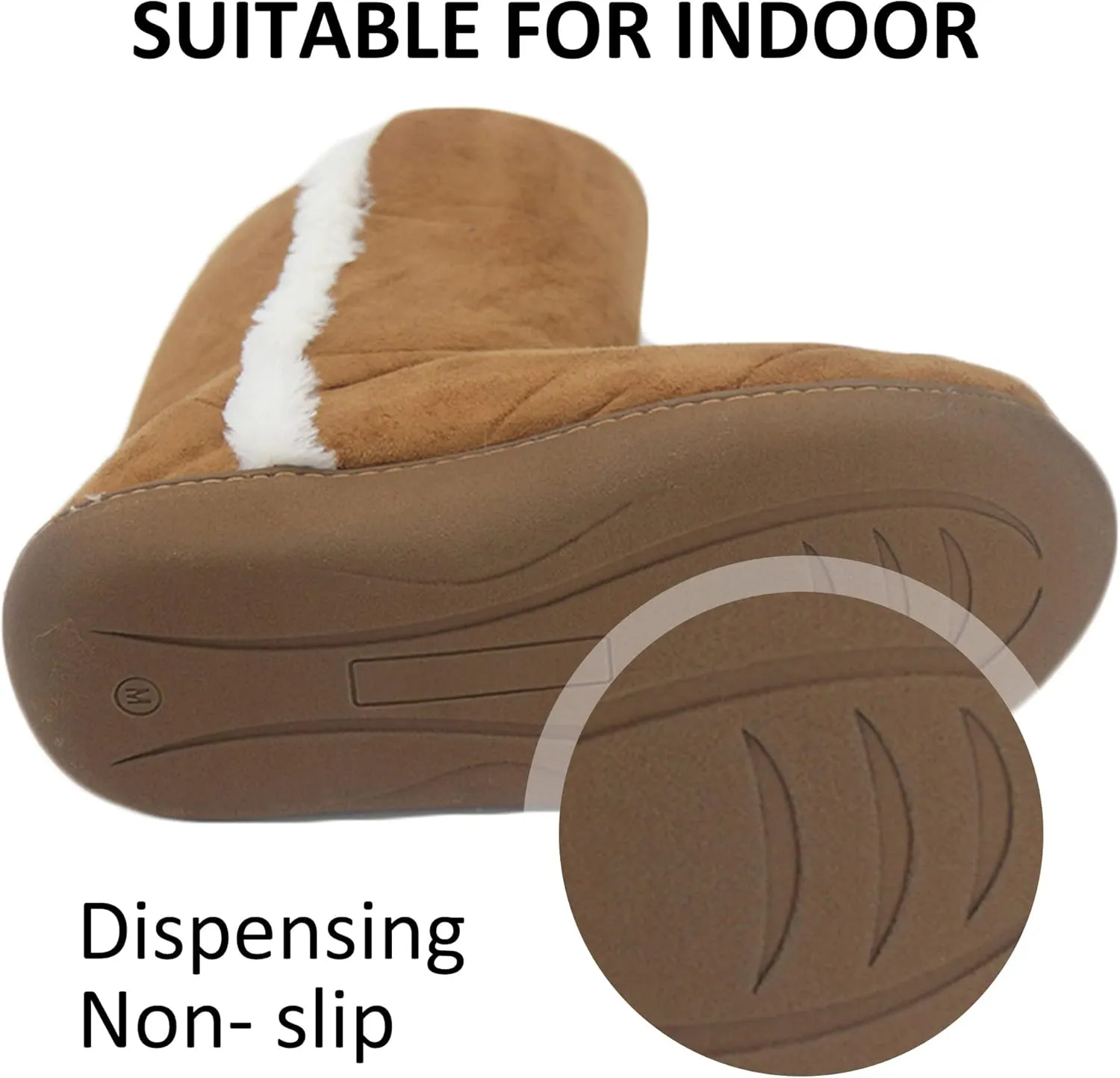 Unisex Warm Winter Memory Foam Button Slipper Boots for Women House Booties - Cozy Suede, Soft, Furry Footwear for Men