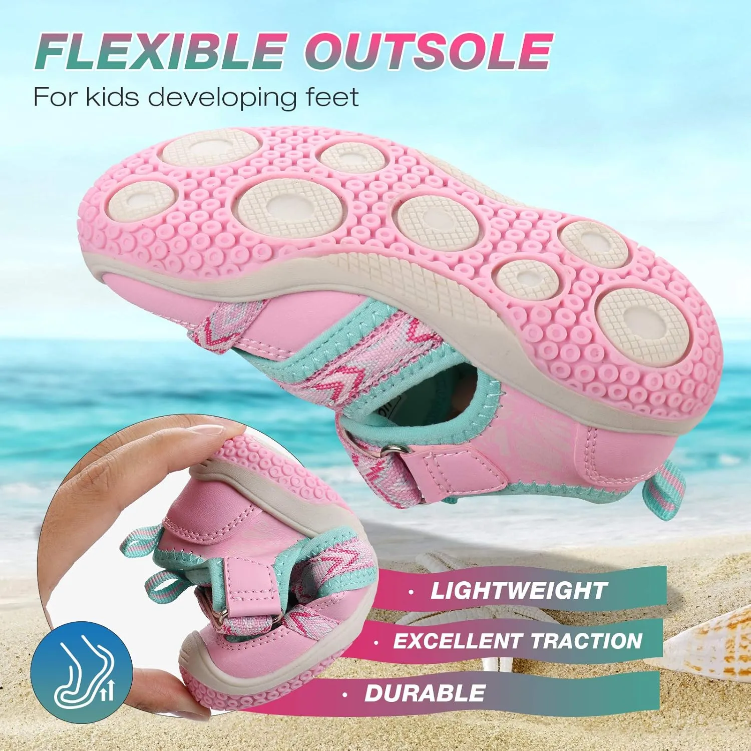 UOVO Boys Girls Sandals Summer Shoes Closed Toe Lightweight Outdoor Athletic Sports (Toddler/Little Kid/Big Kid)