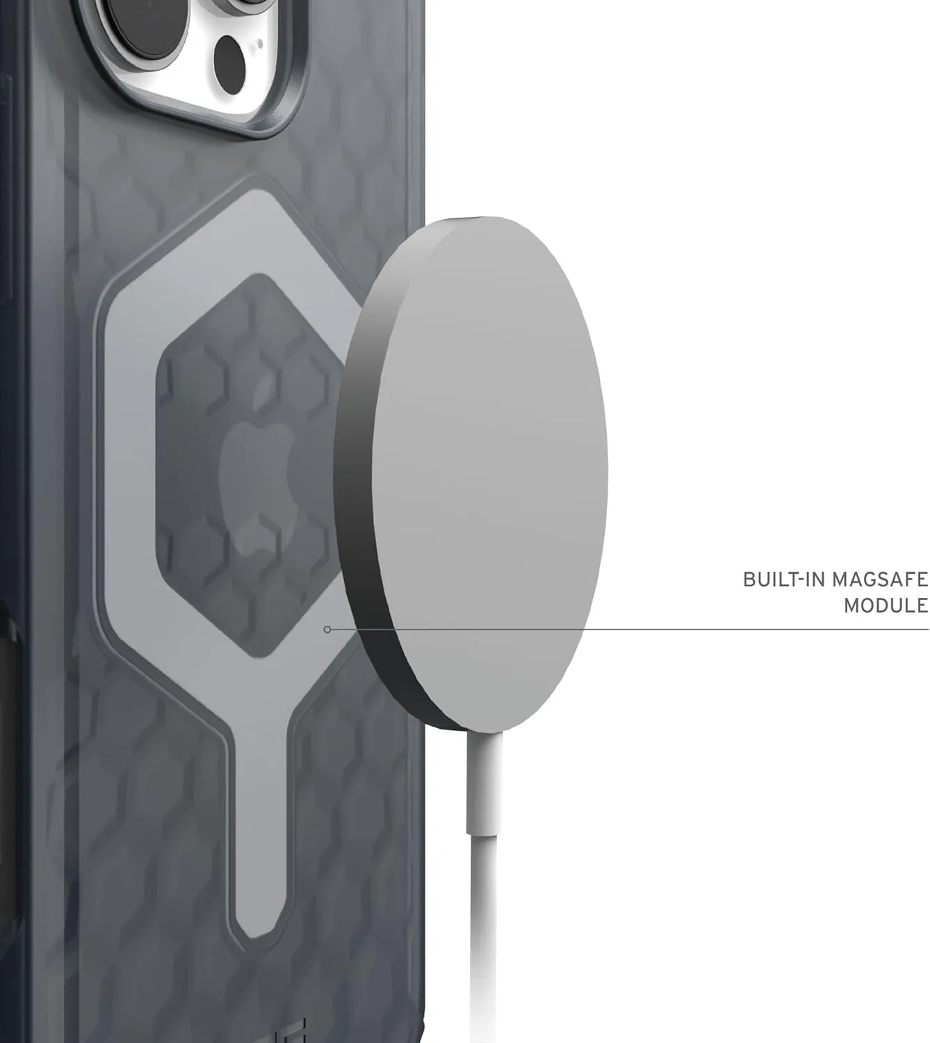 URBAN ARMOR GEAR UAG Designed for iPhone 16 Pro Max Case 6.9" Essential Armor - Compatible with MagSafe Charging Rugged Slim Sleek Shockproof Anti-Slip Military Grade Protective Cover, Ash