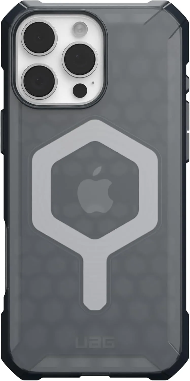 URBAN ARMOR GEAR UAG Designed for iPhone 16 Pro Max Case 6.9" Essential Armor - Compatible with MagSafe Charging Rugged Slim Sleek Shockproof Anti-Slip Military Grade Protective Cover, Ash