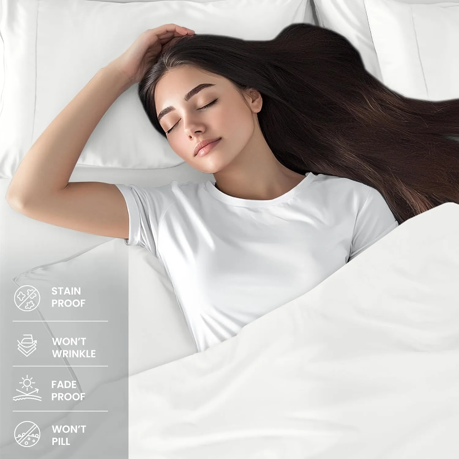 Utopia Bedding King Bed Sheets Set - 4 Piece Bedding - Brushed Microfiber - Shrinkage and Fade Resistant - Easy Care (King, White)