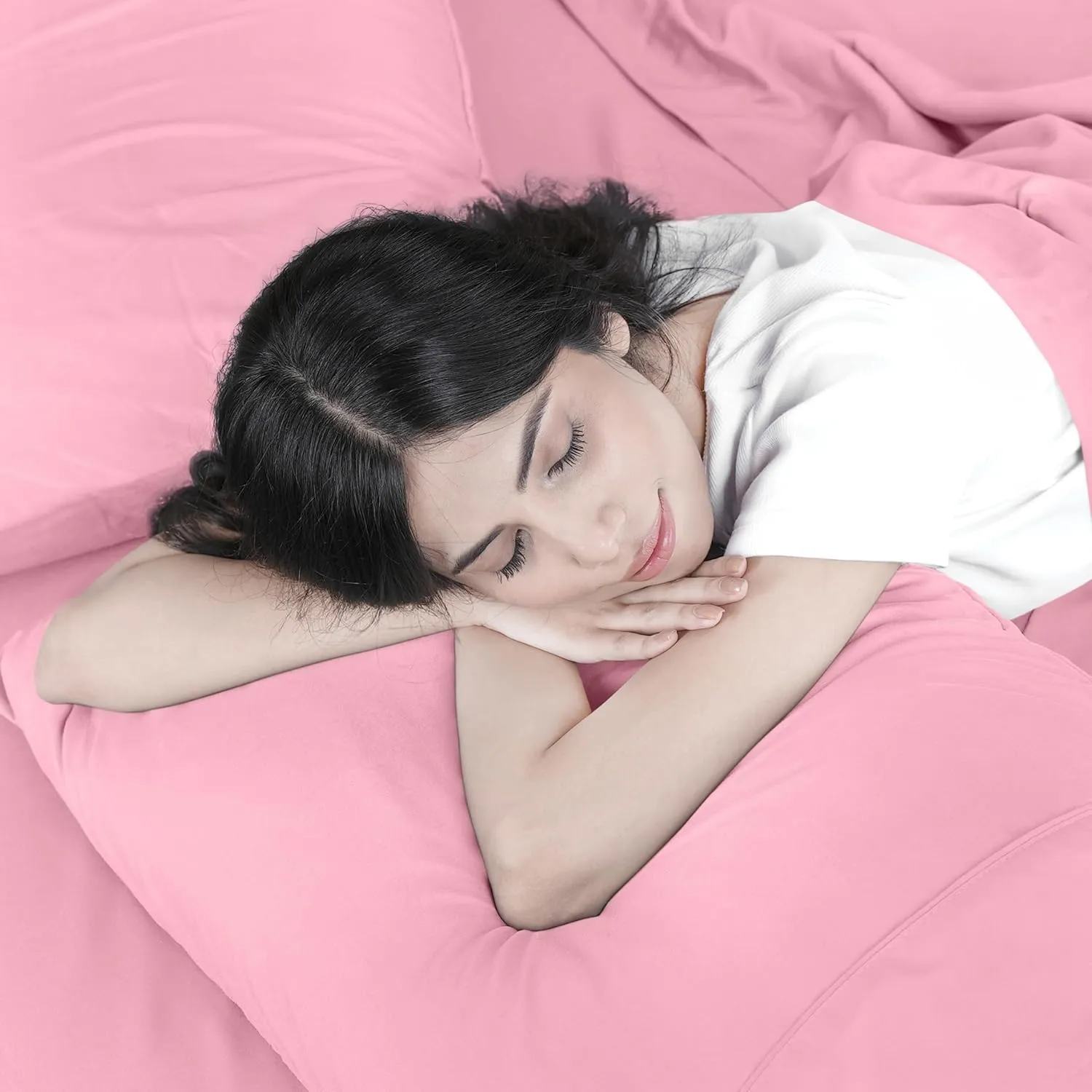 Utopia Bedding Queen Bed Sheets Set - 4 Piece Bedding - Brushed Microfiber - Shrinkage and Fade Resistant - Easy Care (Queen, Pink)