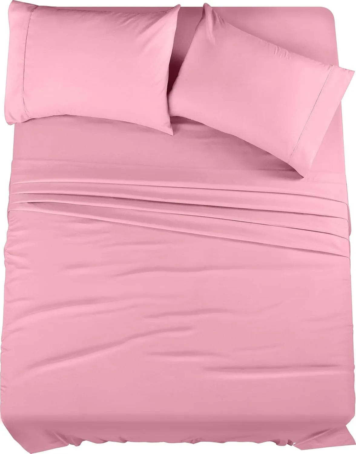 Utopia Bedding Queen Bed Sheets Set - 4 Piece Bedding - Brushed Microfiber - Shrinkage and Fade Resistant - Easy Care (Queen, Pink)