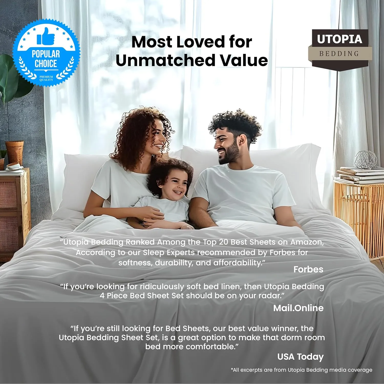 Utopia Bedding Queen Bed Sheets Set - 4 Piece Bedding - Brushed Microfiber - Shrinkage and Fade Resistant - Easy Care (Queen, White)