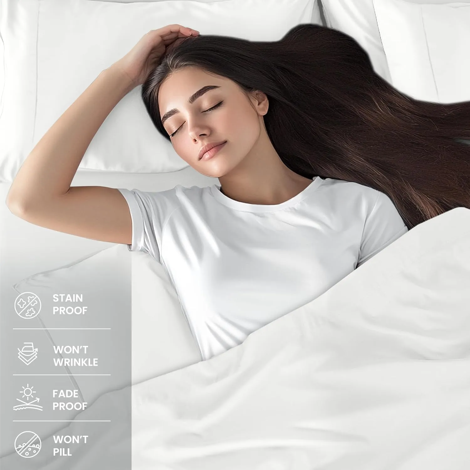 Utopia Bedding Queen Bed Sheets Set - 4 Piece Bedding - Brushed Microfiber - Shrinkage and Fade Resistant - Easy Care (Queen, White)