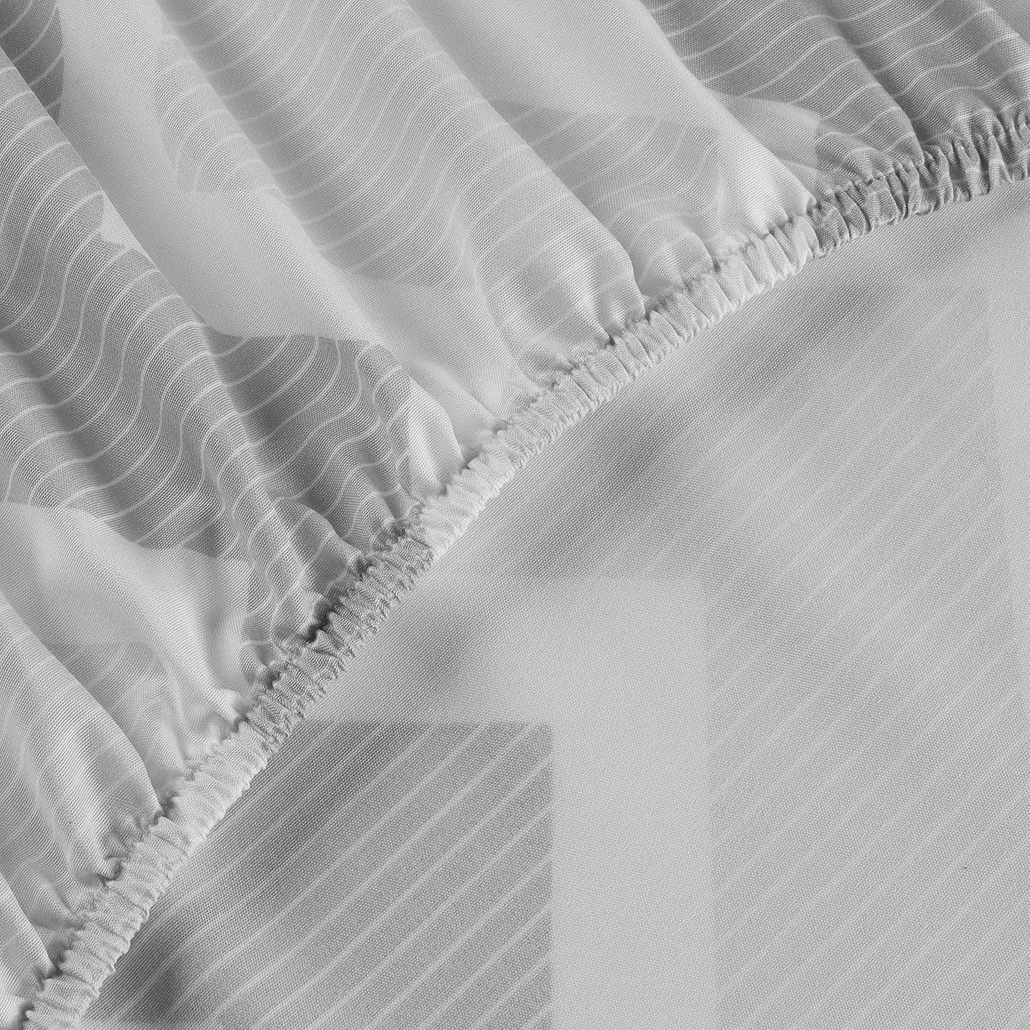 Utopia Bedding Queen Sheet Set, Soft Microfiber 4 Piece Bed Sheets with 15" Deep Pocket - Easy Care Brushed Microfiber (Chevron - Grey)