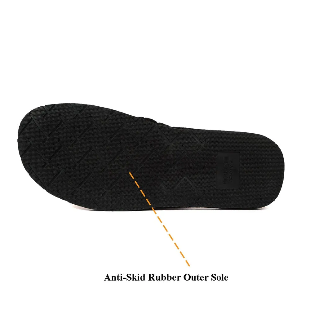 V-Strap Italian Velvet Slippers in Black Full Quilted Stitched Pattern
