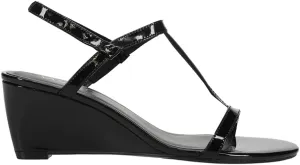 Vaneli Women's Mohan Wedge Sandal, Black Patent, 7.5