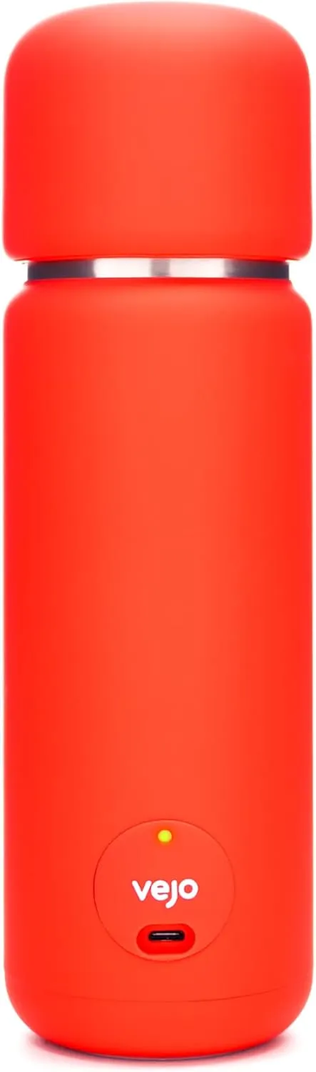 Vejo Personal Blender Powder-Powered Blending System | No Shaking | No Clumps | No Prep | Easy One-Button Design | USB Rechargeable Blender | Red