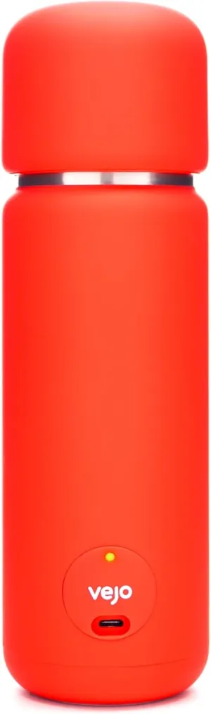 Vejo Personal Blender Powder-Powered Blending System | No Shaking | No Clumps | No Prep | Easy One-Button Design | USB Rechargeable Blender | Red