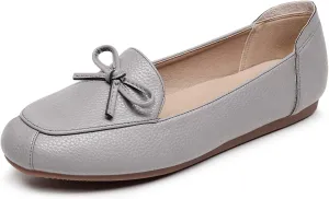 VenusCelia Women's Bowknot Wide Flat Shoe