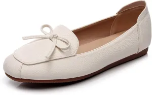 VenusCelia Women's Bowknot Wide Flat Shoe