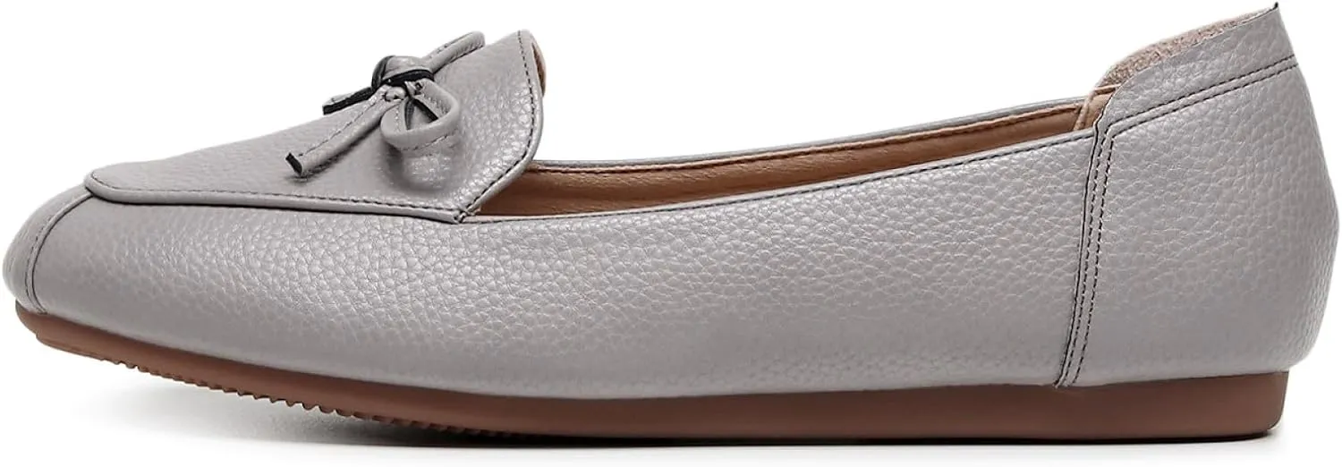 VenusCelia Women's Bowknot Wide Flat Shoe