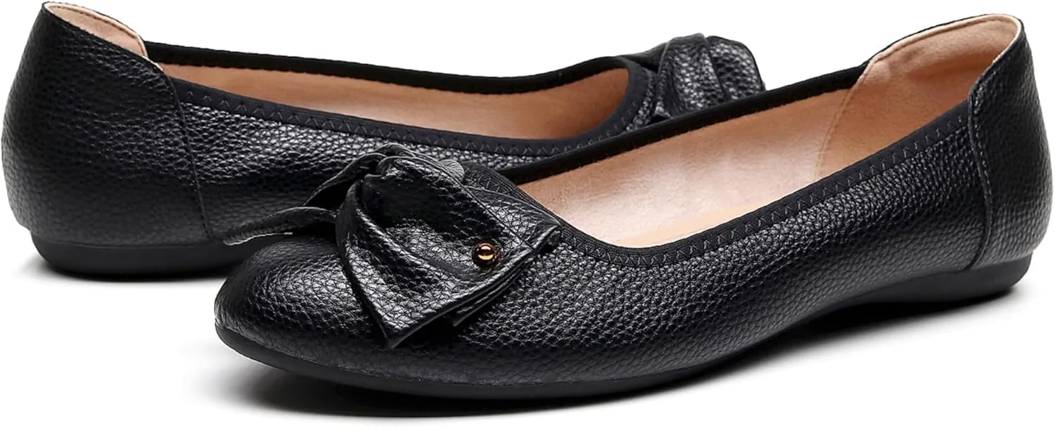 VenusCelia Women's Bows Dance Flats Shoes