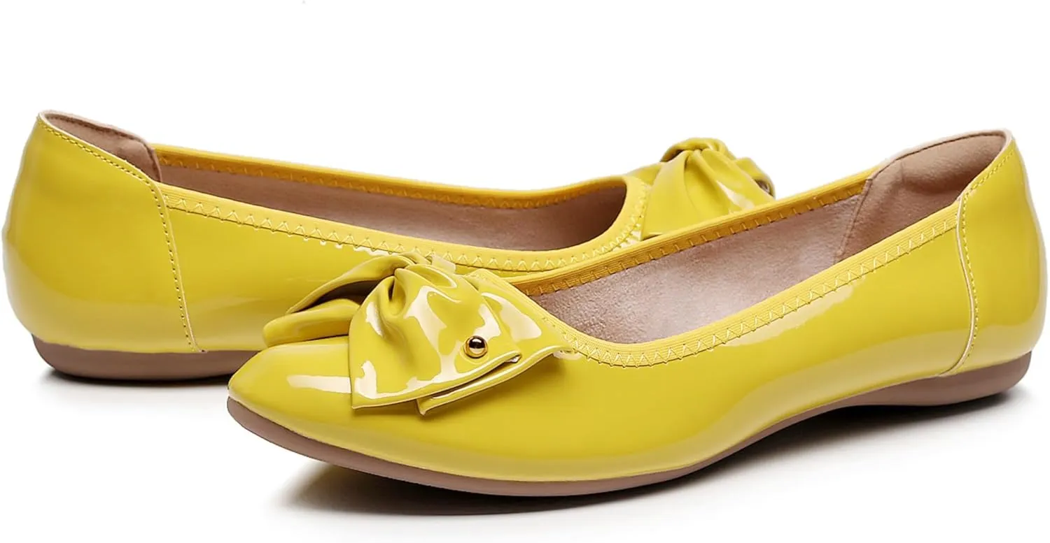 VenusCelia Women's Bows Dance Flats Shoes