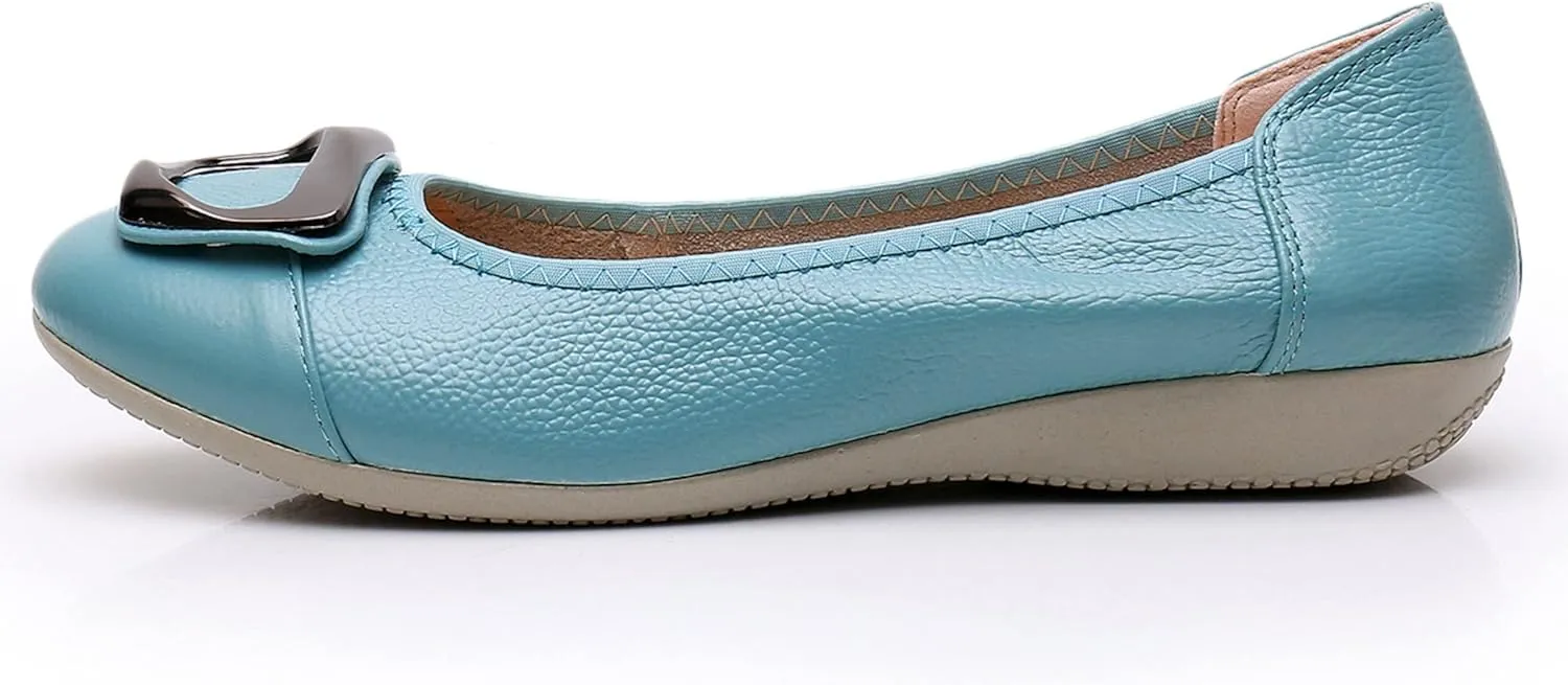 VenusCelia Women's Buckle Dance Flats Shoe