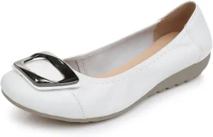VenusCelia Women's Buckle Dance Flats Shoe