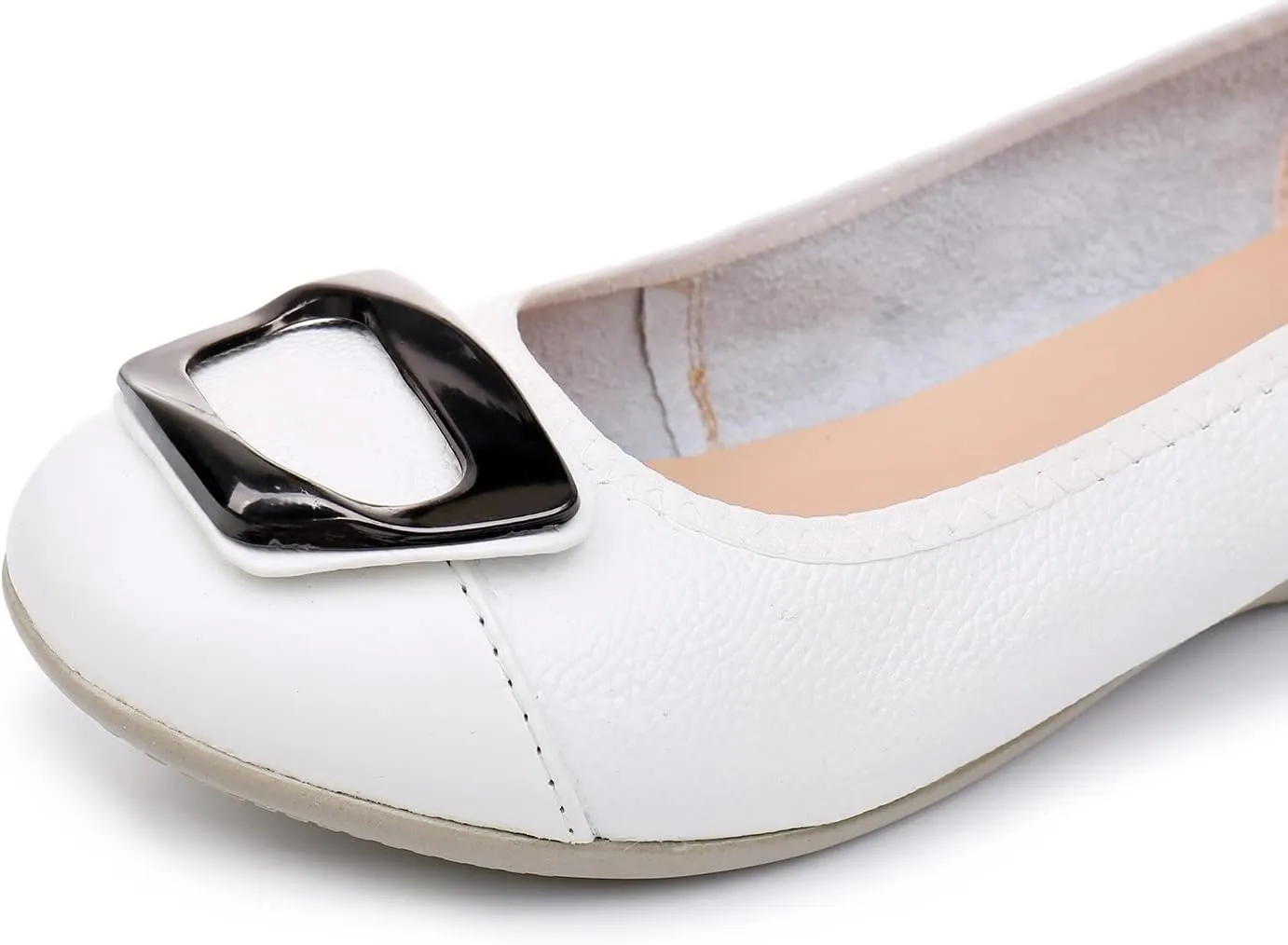 VenusCelia Women's Buckle Dance Flats Shoe