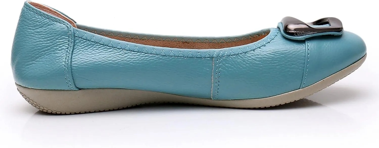 VenusCelia Women's Buckle Dance Flats Shoe