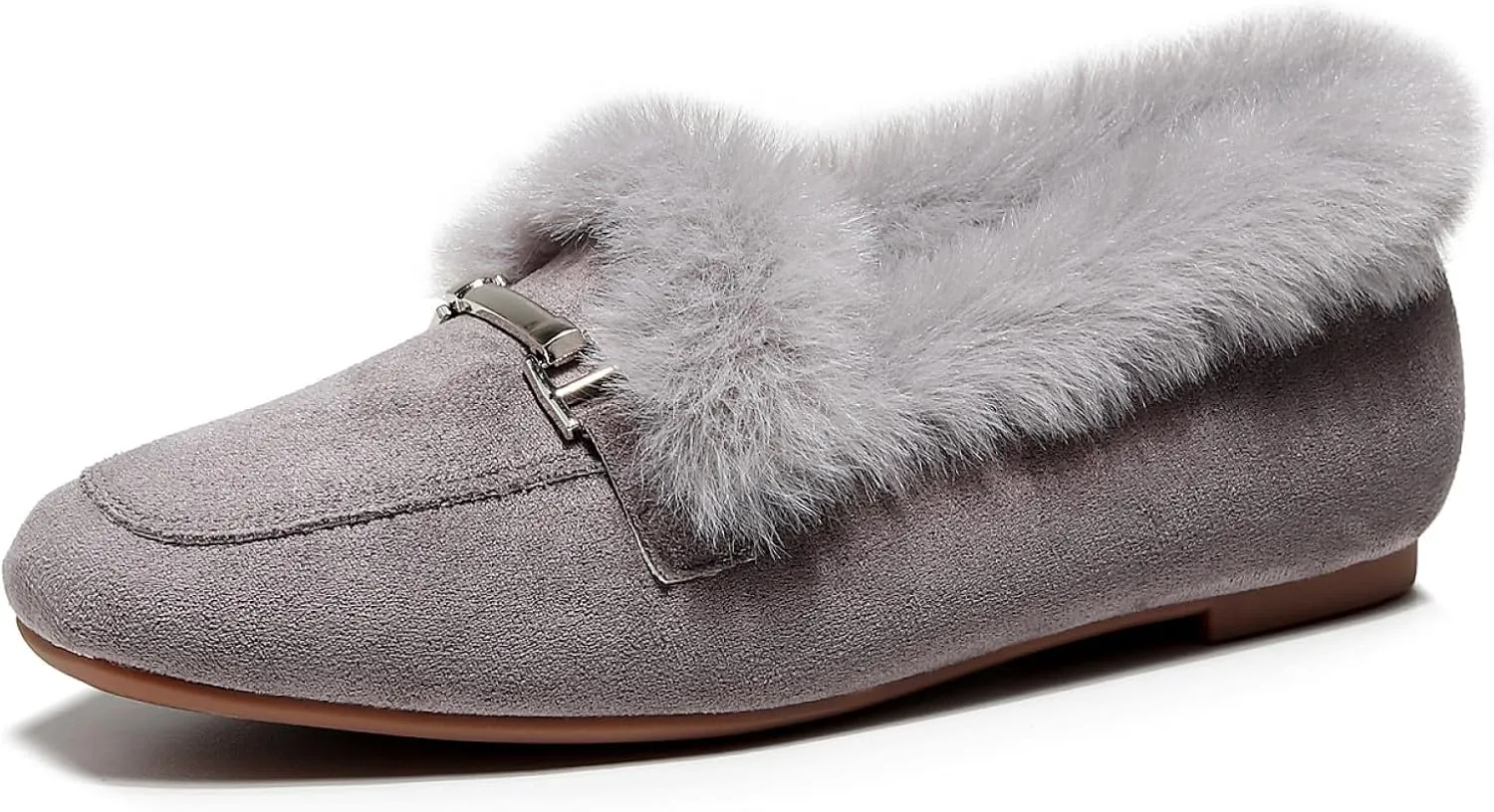 VenusCelia Women's Cozy Furry Flat Shoe