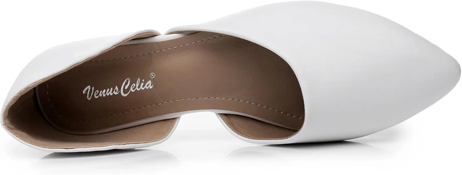VenusCelia Women's D'Orsay Flat Shoe