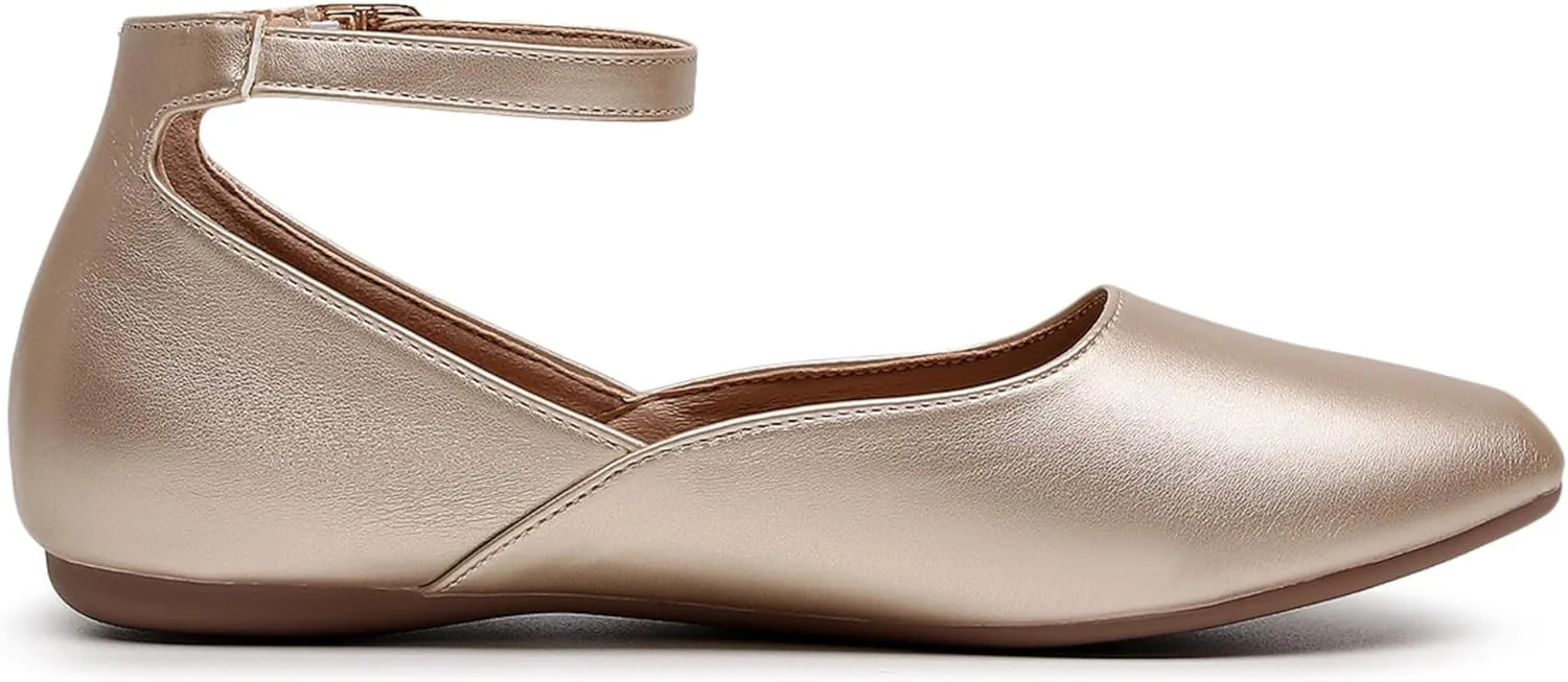 VenusCelia Women's Serenity Strap Flats Shoe