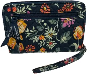 Vera Bradley Women's Zip-Around Wallet Wristlet in Fresh-Cut Floral Green