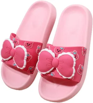VOIV Cute Multi Colored Bow Tie Pillow Slipper Cloud Slides Non-Slip Summer Slipper