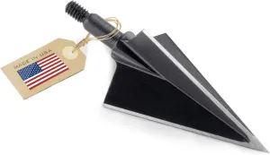 VPA 1 1/4" 3 Blade 200 Grain 3-Blade Broadhead, Screw-in, 1045 Carbon Tool Steel 50-52 Rockwell, 3 Pack, Made in The USA
