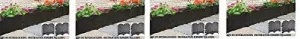 VPI-20 Interlocking Decorative Lawn Edging, 20', Black (4-(Pack))