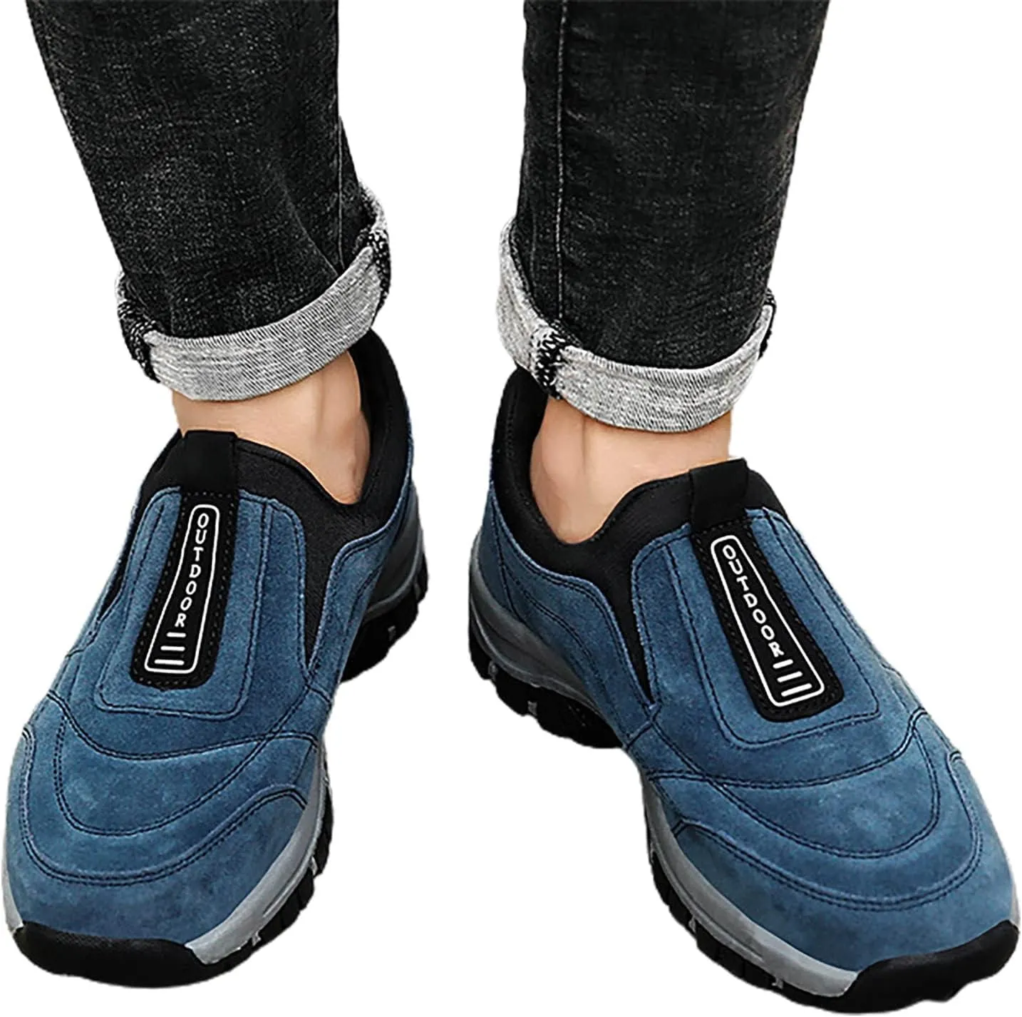 Walking Shoes For Men Slip-On Loafer Trekking Shoes Work Sneakers Waterproof Sneakers Hiking Sneakers Work Shoes