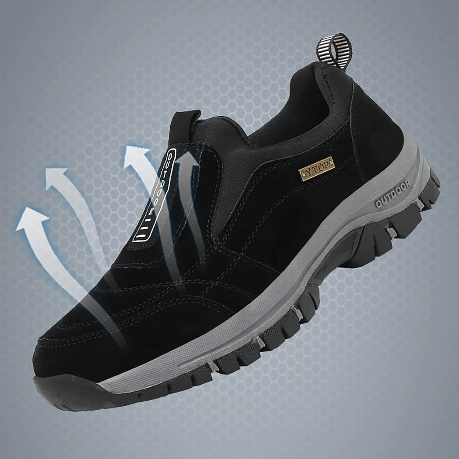 Walking Shoes For Men Slip-On Loafer Trekking Shoes Work Sneakers Waterproof Sneakers Hiking Sneakers Work Shoes