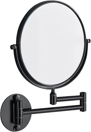 Wall Mounted Makeup Mirror 3X Magnification 360 Degrees Swivel Extendable Foldable Arm Bathroom Mirror 8 Inches Double-Sided Vanity Mirror