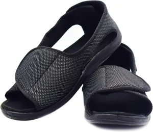 W&LESVAGO Diabetic Sandals for Men Wide Width Open toe Walking Sandals Comfortable Men Slippers for Plantar Fasciitis Arthritis
