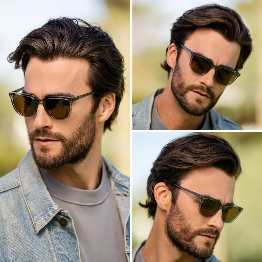 WearMe Pro Polarized Classic Retro Flat Square Unisex Sunglasses