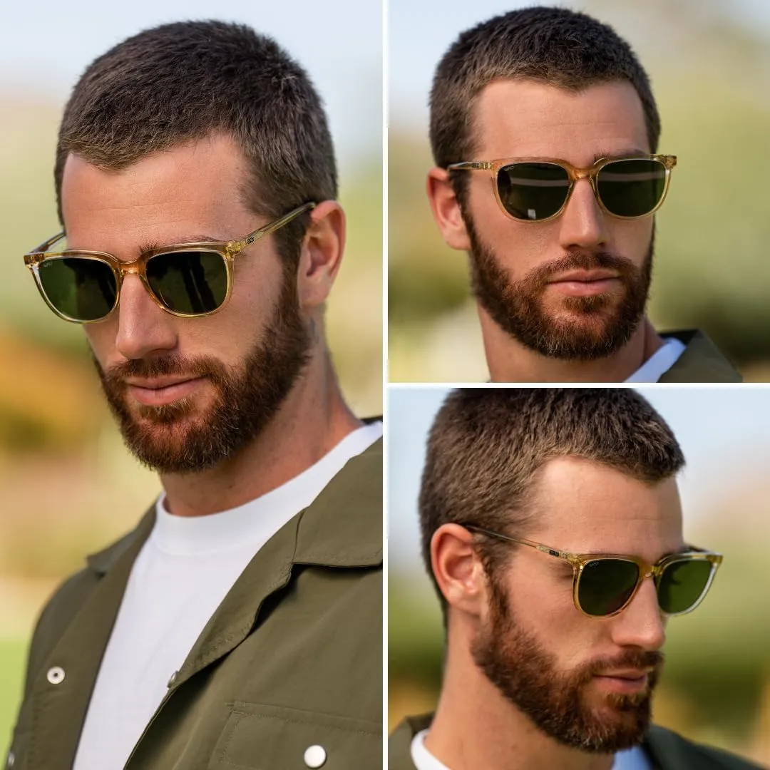 WearMe Pro Polarized Classic Retro Flat Square Unisex Sunglasses