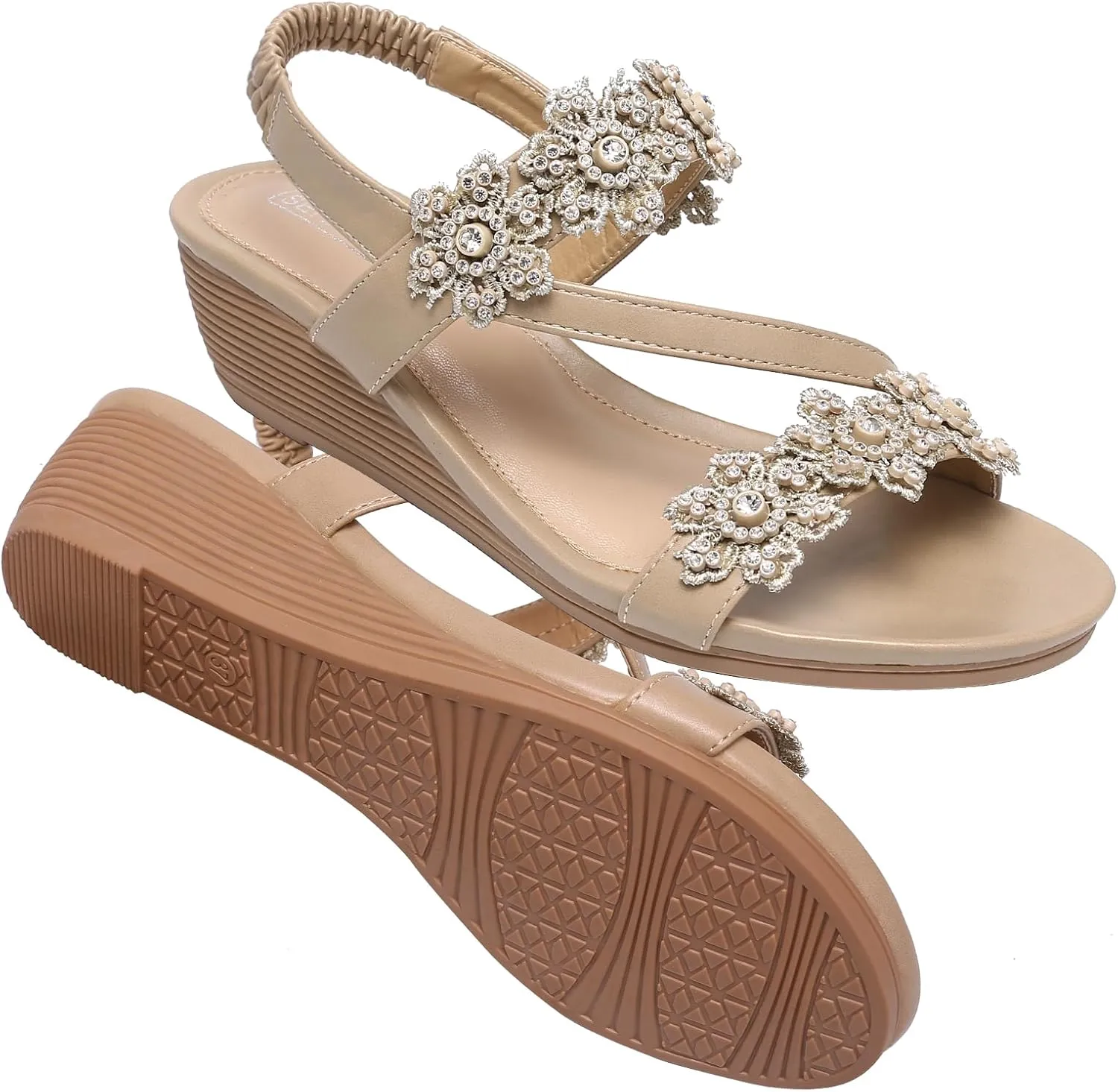 Wedge Sandals for Women Dressy - Summer Comfortable Platform Womens Sandal