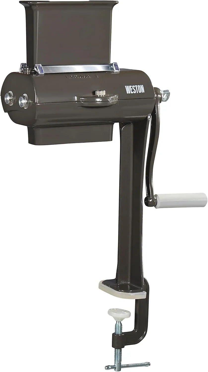 Weston Manual Support Beef Jerky Slicer, Quick and Easy Operation For Cuts Up To 5” Wide x 1.25” Thick, Durable Aluminum Construction, Stainless Steel Blades, Charcoal Gray (07-3801-W-A)